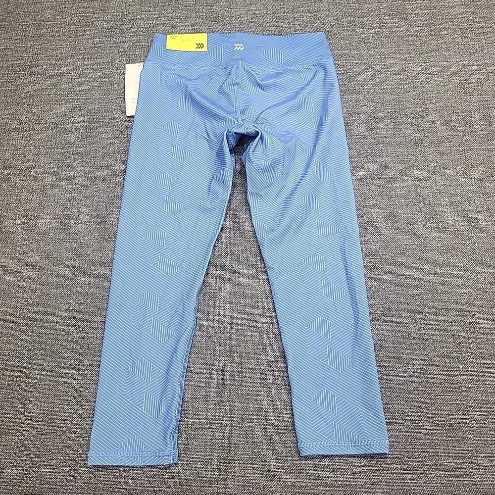 Girls Core Cropped Leggings Medium Size 8 Blue Active Pull On Pants UPF 50+